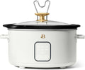Beautiful by Drew Barrymore 4Qt Slow Cooker, Touch-Activated Display, 4 Presets, Auto Warm, Dishwasher-Safe Pot. (White Icing)