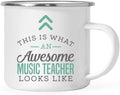 Andaz Press 11oz. Stainless Steel Campfire Coffee Mug Gift, This is What an Awesome Music Teacher Looks Like, 1-Pack, Birthday Gift Ideas Coworker Him Her, Includes Gift Box