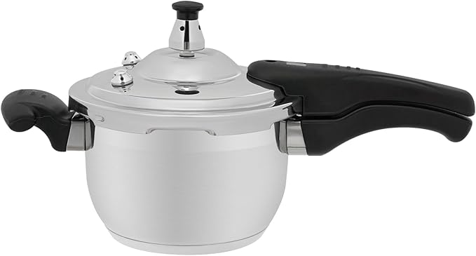 Stainless Steel Pressure Cooker Small Pressure Pot 80Kpa High Security Pressure Canner with Handle for Home Restaurants (2L/2.11Qt)