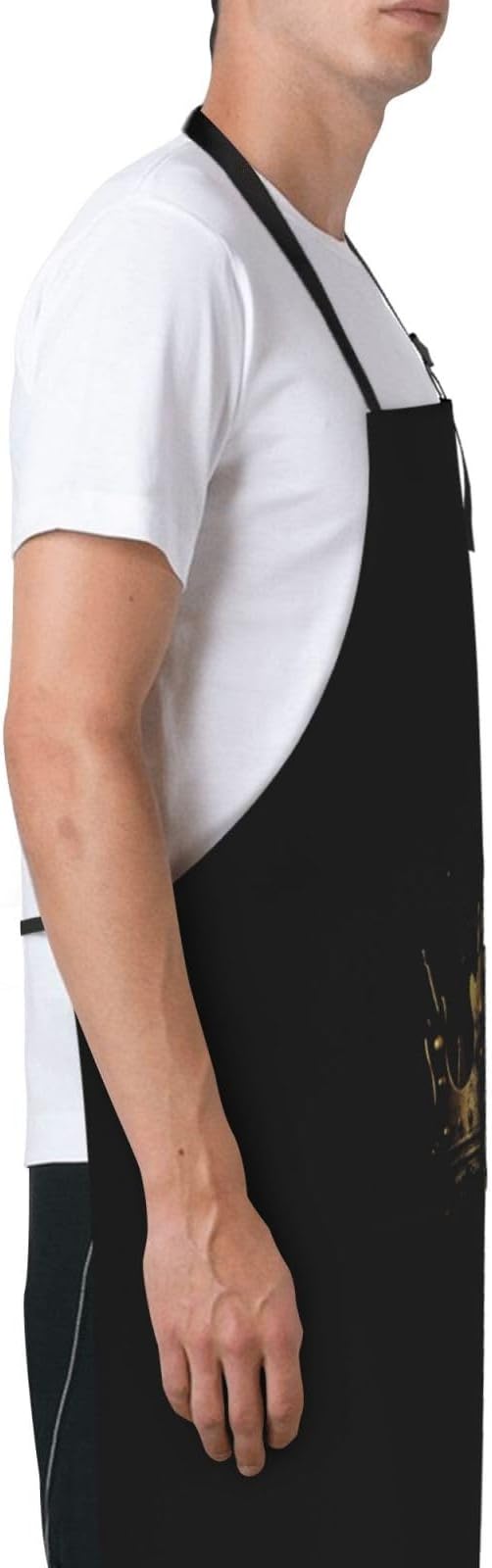 King Aprons Mens Aprons with Pockets and Adjustable Cool Apron for Gardening Cooking Kitchen