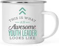 Andaz Press 11oz. Stainless Steel Campfire Coffee Mug Gift, This Is What An Awesome Youth Leader Looks Like, 1-Pack, Birthday Ideas Coworker Him Her, Includes Box Leader Mug Youth Leader Appreciation