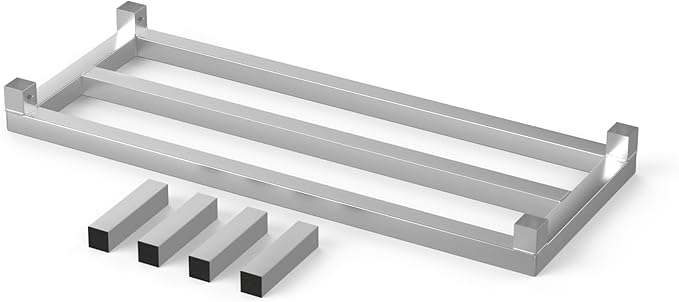 36" Long x 14" Wide | Height: 8" Off The Floor Aluminum Dunnage Rack | Storage in Restaurant, Kitchens and Garages and More!