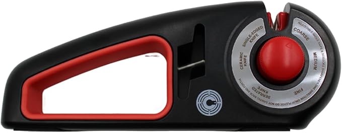 Caliber Gourmet Premium Knife and Scissor Sharpener 7-in-1, Enhance Kitchen Efficiency and Safety, Professional Sharpening Tool, Precision Edge Coarse, Fine Sharpeners Sharpening System and More, Easy