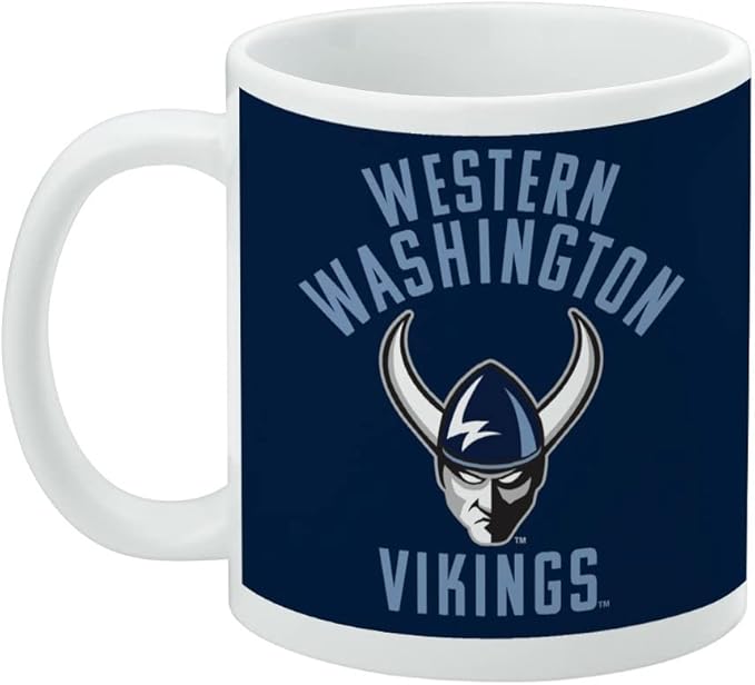 Western Washington University Vikings Logo Ceramic Coffee Mug, Novelty Gift Mugs for Coffee, Tea and Hot Drinks, 11oz, White