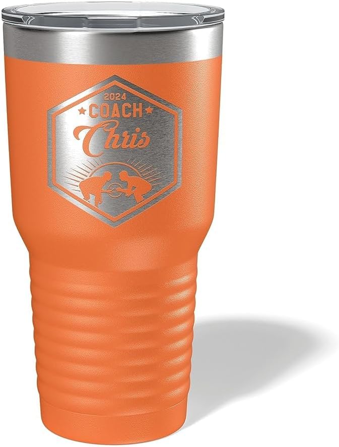 Wrestling Coach gifts, Tumbler, Coach tumbler, Wrestling gifts, Coach Beer glass, Coach gift, Coach gifts, Wrestling Coach (Wrestling Hexagon, Orange, Wrestling Hexagon 30oz Black)