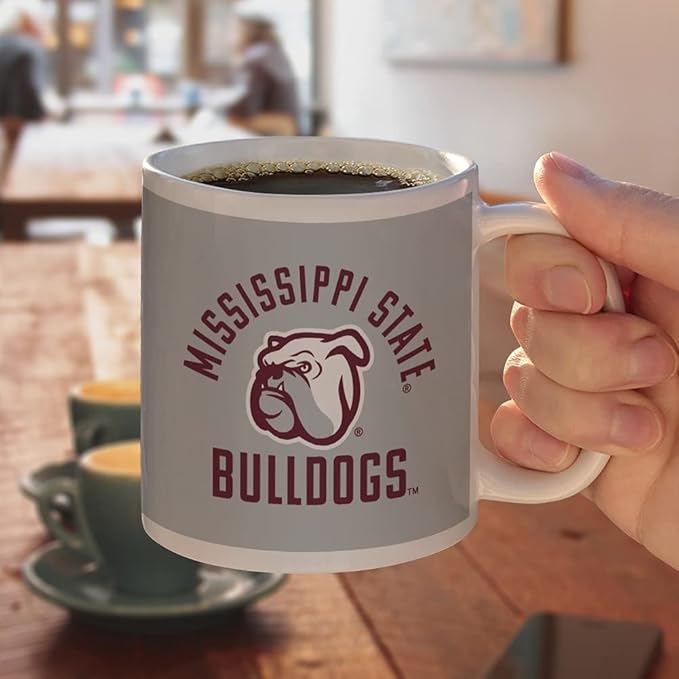 Mississippi State University Bulldogs Ceramic Coffee Mug, Novelty Gift Mugs for Coffee, Tea and Hot Drinks, 11oz, White
