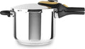 Magefesa Activa2 5.3-Quart Stainless Steel Pressure Cooker – 2 Cooking Programs, Works on All Stovetops, Mustard Handle