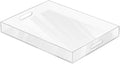 MAONAME Acrylic Serving Tray with Handles, 20"X12" Rectangular Clear Tray, Ottoman Decorative Trays, Coffee Table Trays for Countertop, Living Room, Office