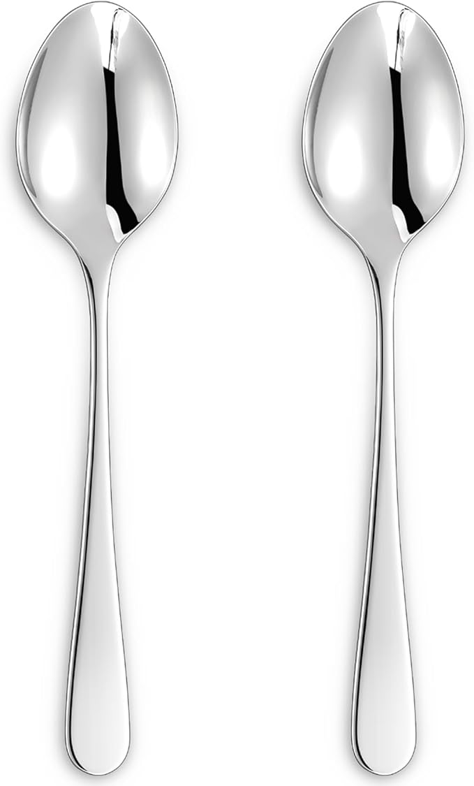 KEAWELL Premium Louise 9" Serving Spoon Set – 18/10 Stainless Steel - Uniting Elegance and Durability - Exquisite Serving Utensils for Parties (Serving Spoon)