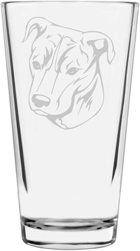 Mountain Cur Custom Personalized Dog Themed Etched All Purpose 16oz Pint Glass