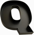 Hard Plastic Reusable Fillable Letters Numbers Serving Trays for Party Decoration (Q, Black)