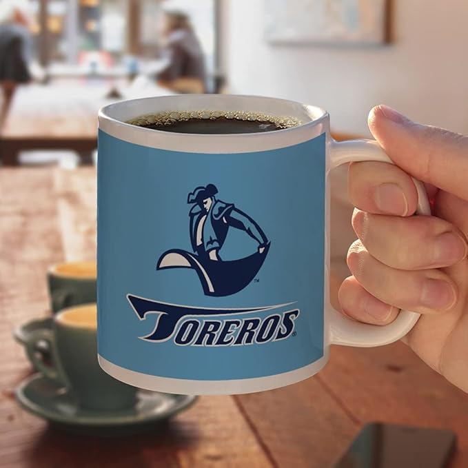 University of San Diego Toreros Ceramic Coffee Mug, Novelty Gift Mugs for Coffee, Tea and Hot Drinks, 11oz, White