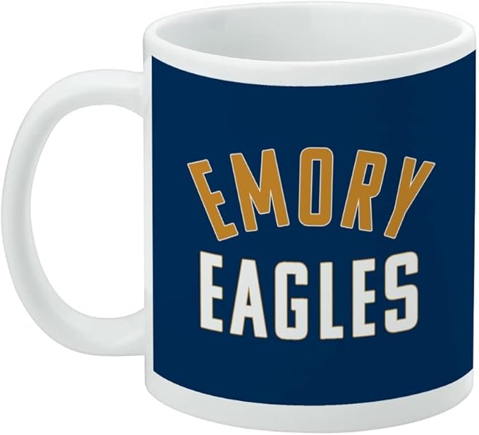 Emory University Eagles Logo Ceramic Coffee Mug, Novelty Gift Mugs for Coffee, Tea and Hot Drinks, 11oz, White