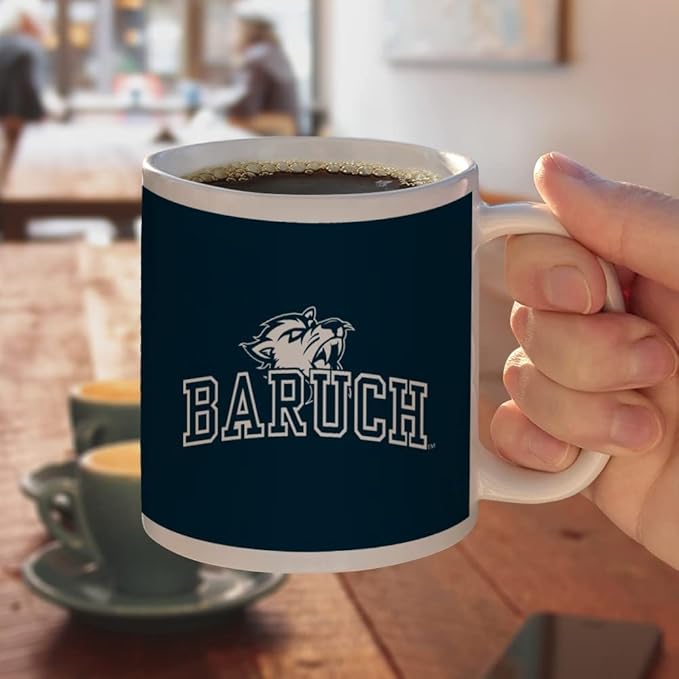 Baruch College Bearcats Logo Ceramic Coffee Mug, Novelty Gift Mugs for Coffee, Tea and Hot Drinks, 11oz, White