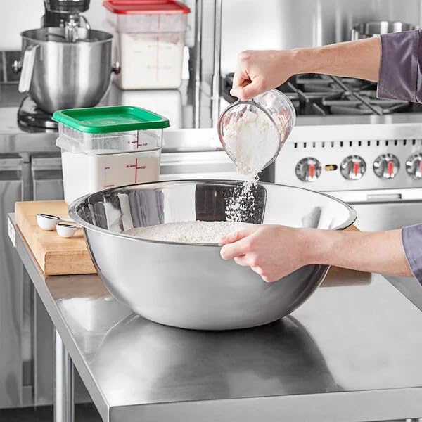Stainless Steel 13 QT Mixing Bowl | Home & Commercial Quality | Flat Bottom | Cooking, Baking, Meal Prep [1PK]