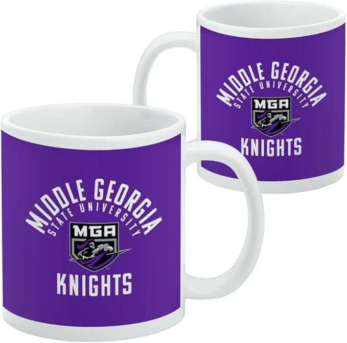 Middle Georgia State University Knights Logo Ceramic Coffee Mug, Novelty Gift Mugs for Coffee, Tea and Hot Drinks, 11oz, White