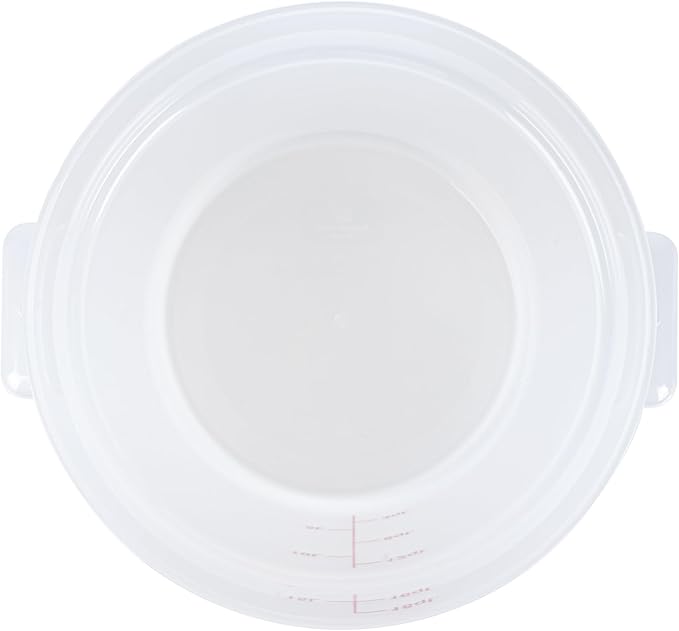 Restaurantware-Met Lux 18 Quart Food Storage Container, 1 Translucent Storage Container - Lids Sold Separately, Red Volume Markers, Dishwashable Container, Side Handles, For Storing Foods