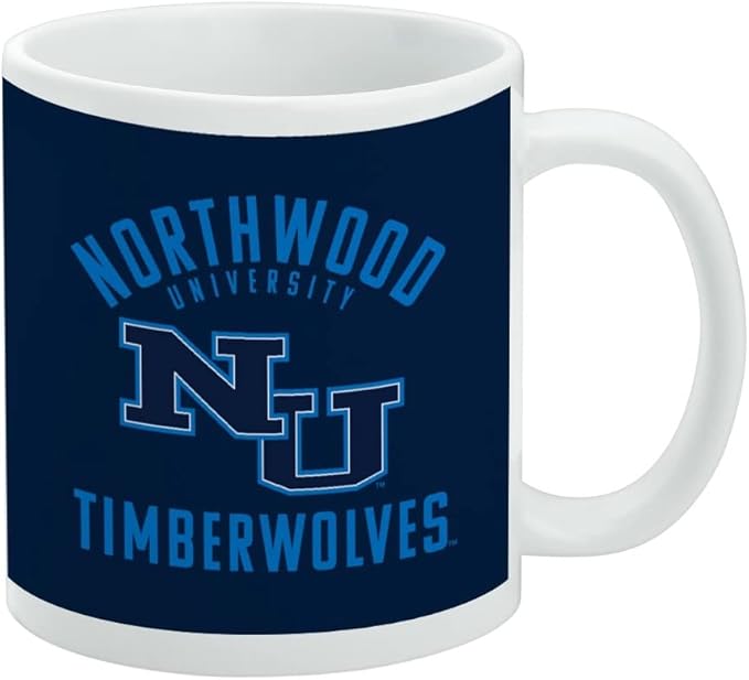 Northwood University Timberwolves Logo Ceramic Coffee Mug, Novelty Gift Mugs for Coffee, Tea and Hot Drinks, 11oz, White