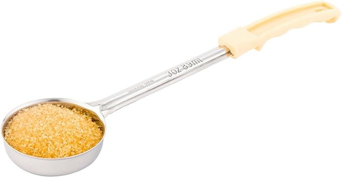 Restaurantware Met Lux 3 Ounce Portion Ladle 1 With Ivory Handle Portion Serving Spoon - Does Not Corrode Dishwashable Stainless Steel Portion Control Serving Utensil Multipurpose