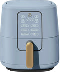 Beautiful by Drew Barrymore 6-Quart Digital Air Fryer, TurboCrisp Technology, Touch-Activated Display, 1750W, 90–400°F, Dishwasher-Safe Basket (CORNFLOWER BLUE)