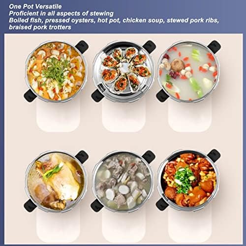 Stainless Steel Pressure Cooker, 1.8 Liter Small Pressure Cooker Explosion Proof, Multifunctional Pressure Canner Cookware for Gas Stove Induction Cooker, Silver
