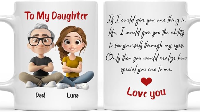 Wrappiness Personalized To My Daughter Coffee Mug from Dad - How Special You Are To Me Thoughtful Gift from Dad to His Girl on Birthday Christmas Mothers Day Wedding Graduation