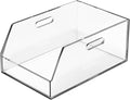 Gelite Stackable Storage Bin Organizer with Handles Acrylic Storage Container for Toy Pantry Kitchen Cabinet Bathroom Closet Office Organization, 11.4x7.5x5.1'', Clear