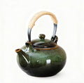 Toptier Leaf Teapot, Porcelain Tea Pot with Stainless Steel Infuser, Blooming & Loose Leaf Ceramic Teapot, 37 Ounce,green