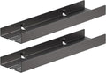 Epock 16" Floating Shelf for Wall Metal Heavy Duty Wall Mounted Shelf Screw-in with Anti Fall Lip,Rust-Proof for Bathroom, Kitchen, Living Room, Bedroom-Matt Black 2 Pack