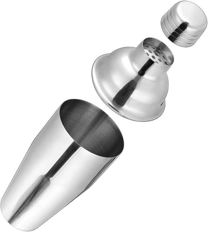 Bar Cocktail Shaker, 24 oz Martini Shaker Drink Mixer with Built-In Strainer for Bartending – Stainless Steel Bartender Shakers for Mixed Drinks Margarita Alcohol Liquor Barware Tools