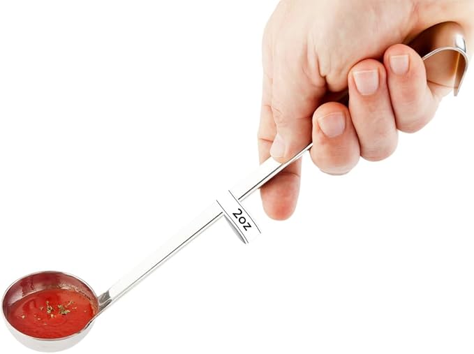 Restaurantware Met Lux 2 Ounce Portion Ladle 1 Multipurpose Portion Serving Spoon - Does Not Corrode Dishwashable Stainless Steel Portion Control Serving Utensil Premium