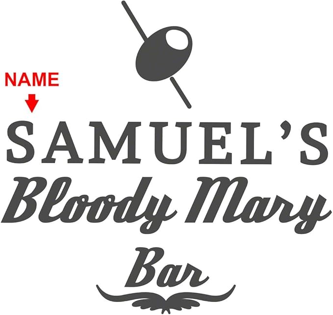 Custom Bloody Mary Glasses Set - Personalized Bloody Mary Cocktail Pint Glasses