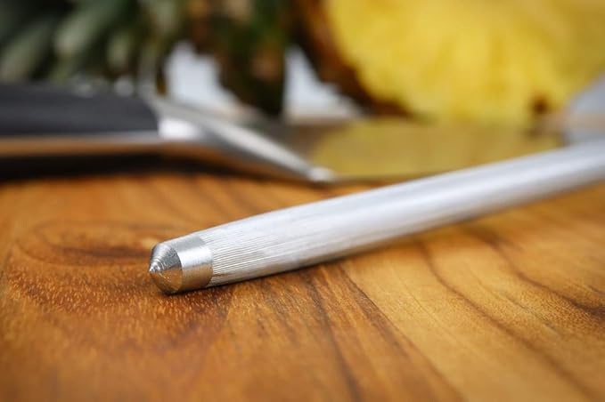 Professional Honing Steel 10”, Magnetized for Safety, No Rust, No Cheap Plastic! Noble’s Knife Sharpener Has an Oval Handle for a Firm Grip and is Built For Daily Use, Perfect for Chefs!