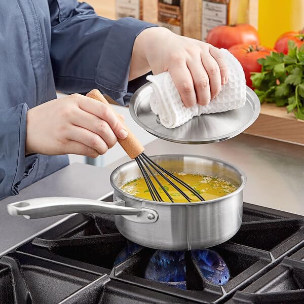 SS3 Series Tri-Ply Stainless Steel Sauce Pan with Cover, 1.5 Qt, Silver, Induction Ready, Riveted Handle, Satin Finish, 2.75 Inch Height