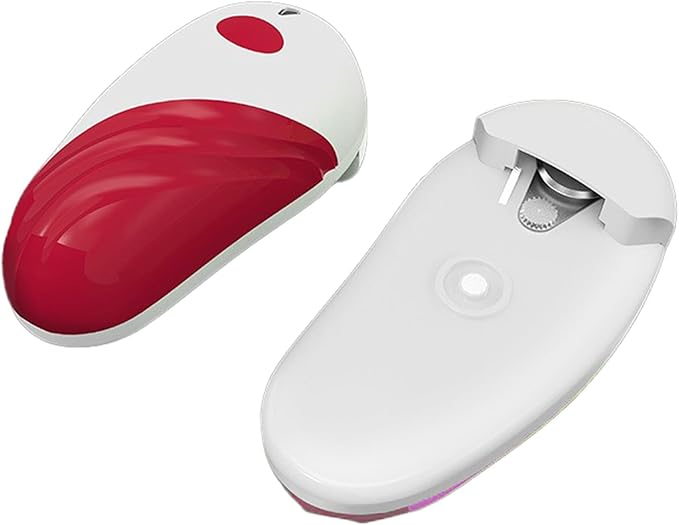 Electric Can opener, Open Your Any Cans with One Touch Button, Best Gift for Chef with Senior and Mum(Red)