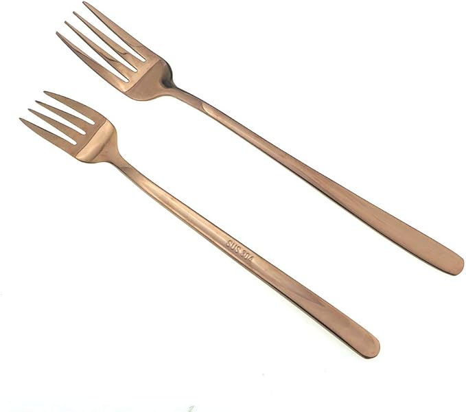 JASHII Mirror Polished Rose Gold 30-Piece SUS304 Stainless Steel Flatware Set,Silverware Set Dinner Knife Fork Spoon Dessert Fork Salad Spoon Service for 6