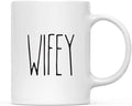 Andaz Press Simple Rustic Farmhouse Kitchen Decor 11oz. Ceramic Coffee Tea Mug Gift, Wifey, 1-Pack, Birthday Christmas Gift Ideas for Family, Friends