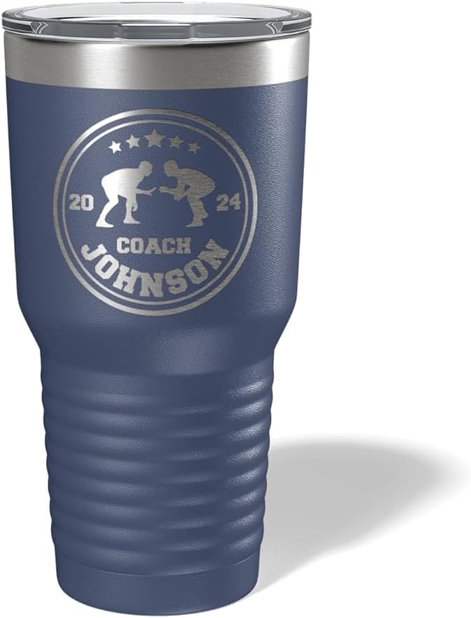 Wrestling Coach gifts, Tumbler, Coach tumbler, Wrestling gifts, Coach Beer glass, Coach gift, Coach gifts, Wrestling Coach (Wrestling Circle, Navy, Wrestling Hexagon 30oz Black)