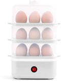 Egg Cooker - 18 Egg Capacity Electric Egg Cooker, can quickly cook hard, medium and soft boiled eggs, poached eggs, scrambled eggs or omelets, with auto shut-off function, Satisfy your food needs
