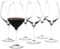 Holmegaard Cabernet Red Wine Glass, Clear, 8.9" H x 3.7" D, 17.6 oz, Set of 6, Designed by Peter Svarrer, Gift Box Included
