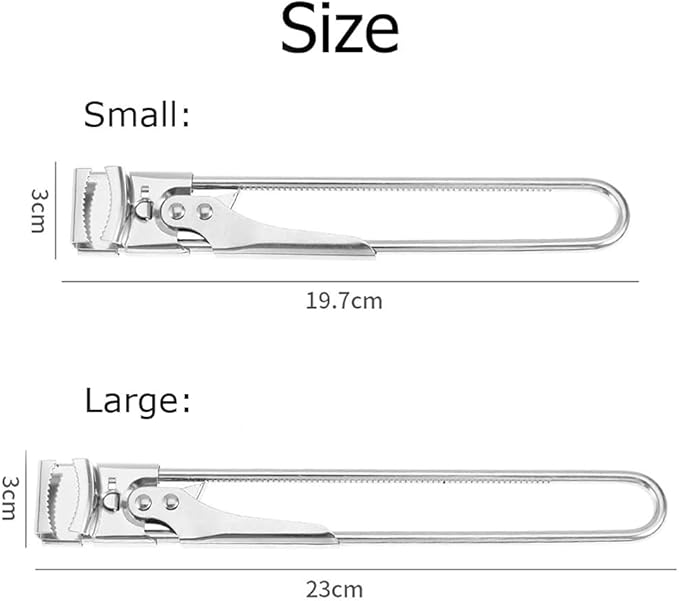 2026 New Adjustable Stainless Steel Jar Opener - Non-Slip Lid Gripper for Weak Hands Seniors Arthritis, Gripper Tight Lid Opener, Multifunctional Kitchen Gadget (2 pac Large)