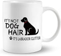 It’s Not Dog Hair It’s Labrador Glitter 11 Ounces Ceramic Mug Cup, Funny Labrador Coffee Tea Mug Cup, Gifts for Dog Lovers Labrador Owners Women Girls