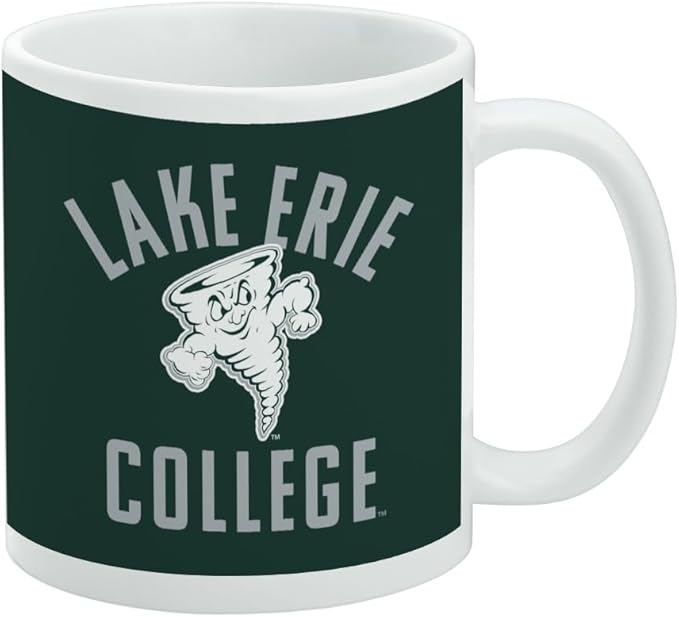 Lake Erie College Storm Logo Ceramic Coffee Mug, Novelty Gift Mugs for Coffee, Tea and Hot Drinks, 11oz, White