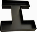 Hard Plastic Reusable Fillable Letters Numbers Serving Trays for Party Decoration (I, Black)