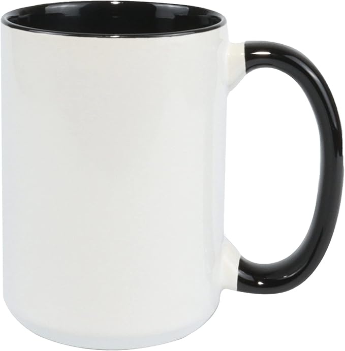 Ceramic 15oz Sublimation Coffee Mug, 6 Assorted Colors Option #1, Case of 12