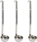 2 Oz Stainless Steel Ladle, 3 Pcs Sturdy Soup Ladle, 9" Long Handle Length for Stirring, Portioning and Serving Soup and Stew in Restaurants and Home (2.36" Bowl Diameter）