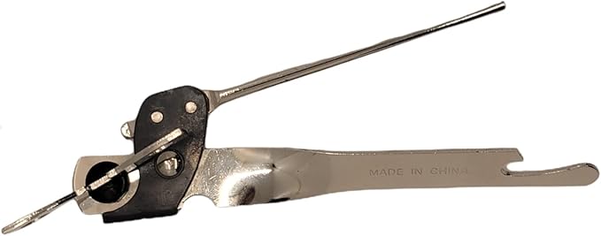 Handy Housewares Classic Compact Hand Held Metal Manual Can Opener with Built-In Bottle Top Remover (3)