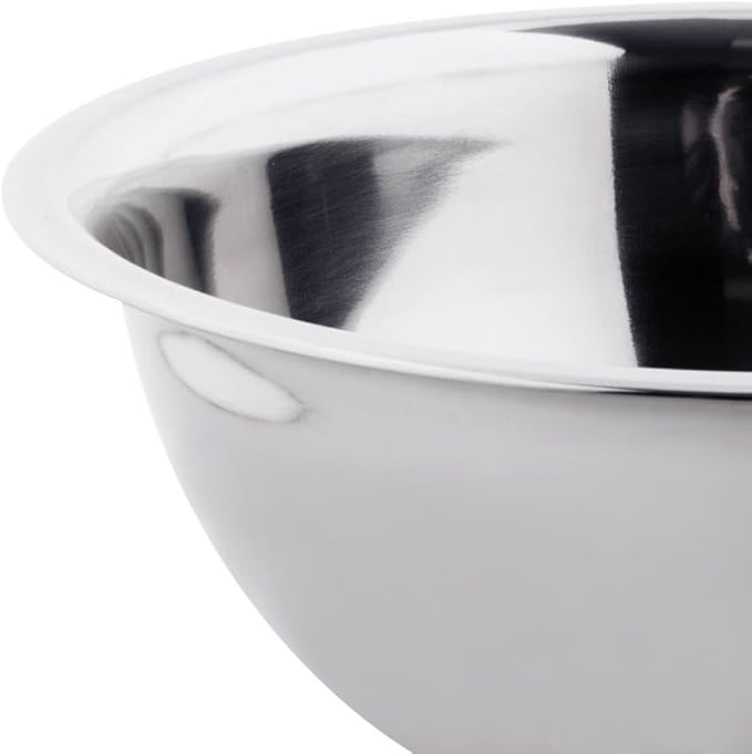 Betolla 3 Quart Stainless Steel Mixing Bowl – Medium Weight Flat Base Prep Bowl with Polished Mirror Finish for Baking, Cooking & Food Prep