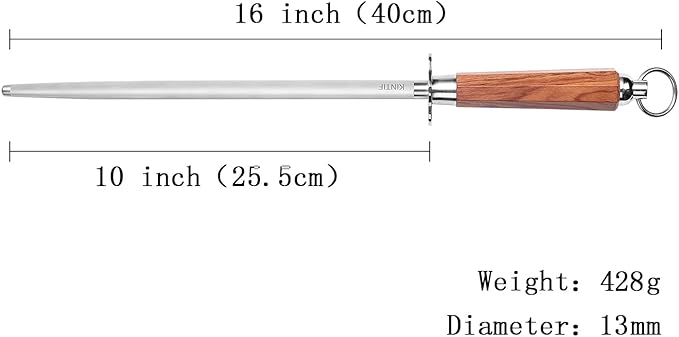 Sharpening Steel 10 inch Professional Honing Rod Knife Sharpener, Fine Lines, High hardness, Knife Honing Steel Knife steel