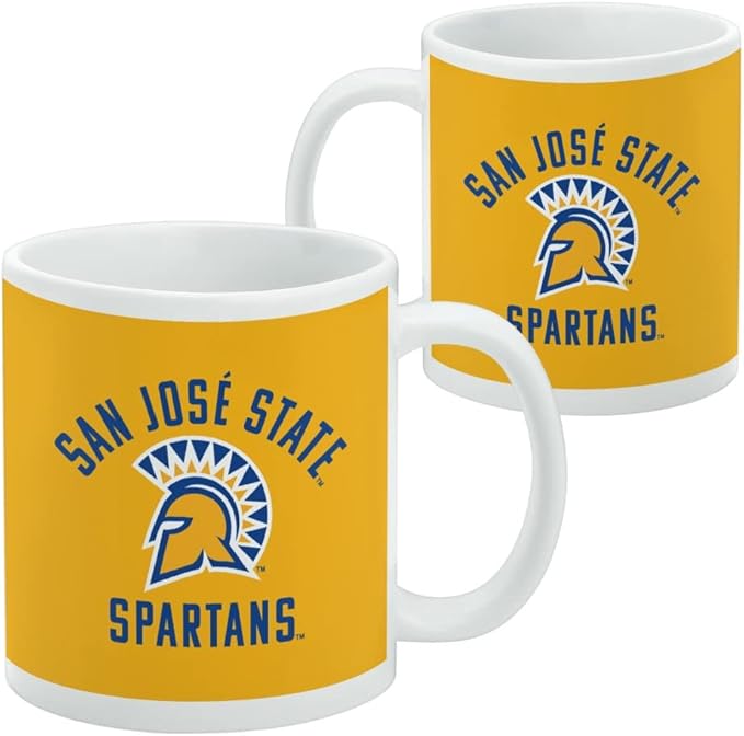 San Jose State University Spartans Logo Ceramic Coffee Mug, Novelty Gift Mugs for Coffee, Tea and Hot Drinks, 11oz, White